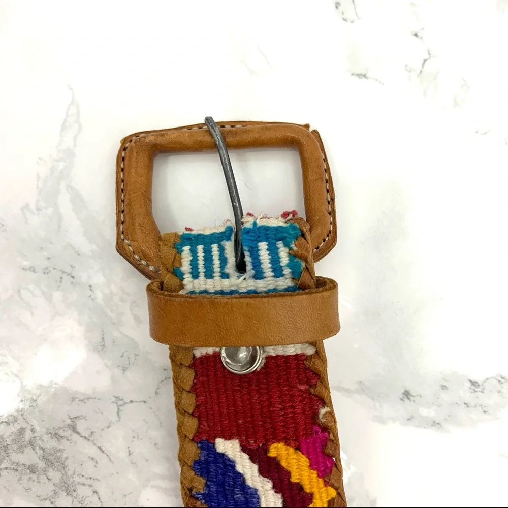 Cornucopia Brand Retro Leather Southwestern Belt
